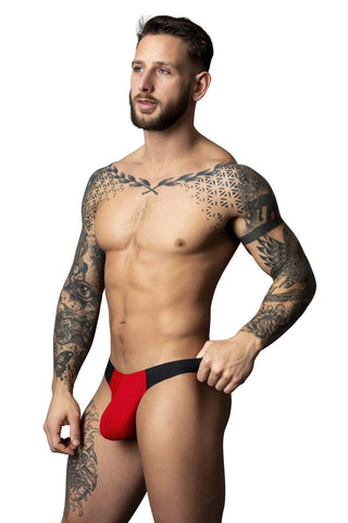 Male Power 442-300 Hot Mesh Bong Thong Color Black-Red