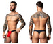 Male Power 442-300 Hot Mesh Bong Thong Color Black-Red