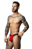Male Power 442-300 Hot Mesh Bong Thong Color Black-Red
