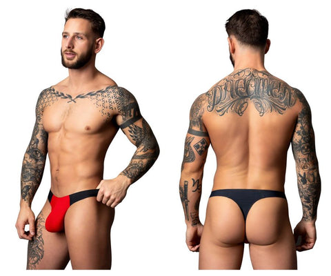 Male Power 442-300 Hot Mesh Bong Thong Color Black-Red