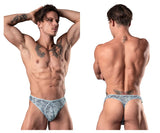 Male Power 461-290 Marble Mesh Mini Thong Color Light Blue