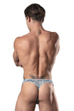 Male Power 461-290 Marble Mesh Mini Thong Color Light Blue