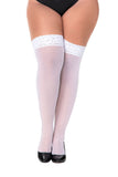 Mapale 1094X Mesh Thigh Highs Color White