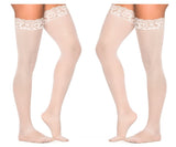 Mapale 1094 Mesh Thigh Highs Color White