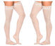 Mapale 1094 Mesh Thigh Highs Color White