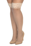 Mapale 1101 Mesh Thigh Highs Color Nude