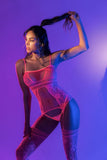 Mapale 1105 Fishnet Bodystocking Color Neon Pink