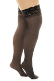 Mapale 1108X Sheer Thigh Highs with Stay Up Color Black