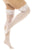 Mapale 1108X Sheer Thigh Highs with Stay Up Color White