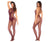 Mapale 1116 Halter And Crotchless Floral Bodystocking Color Cherry