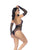 Mapale 1121 Fishnet and Lace Bodysuit Set Color Black-Purple