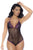 Mapale 1121 Fishnet and Lace Bodysuit Set Color Black-Purple