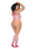 Mapale 1125X Floral Ombre Bodystocking Color Sunset