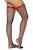 Mapale 1129 Fishnet Ruffle Tigh High Stocking Color Black-Red