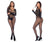 Mapale 1131 Long Sleeve Fishnet Bodystocking Color Black-Rhinestone