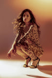 Mapale 1143 Long Print Sleeve Leopard Mesh Bodystocking Color Leopard Print