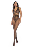 Mapale 1145 Leopard Fishnet Bodystocking Color Black