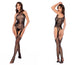 Mapale 1148 Rose Fishnet Bodystocking Color Black
