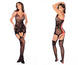 Mapale 1153 Snake Fishnet Bodystocking Color Black-Red