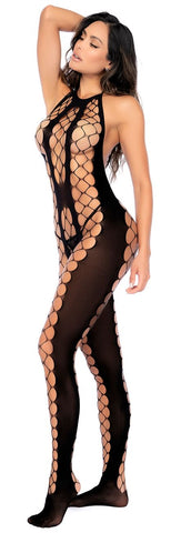 Mapale 1156 Cutout Fishnet Boystocking Color Black