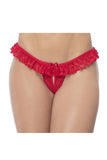 Mapale 119 Lace Peek-A-Boo Panty Color Red