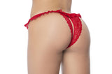 Mapale 119 Lace Peek-A-Boo Panty Color Red