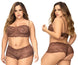 Mapale 206X Panty and Top Lace Set Color Cocoa