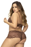 Mapale 206X Panty and Top Lace Set Color Cocoa