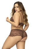 Mapale 206X Panty and Top Lace Set Color Cocoa