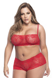 Mapale 206X Panty and Top Lace Set Color Red