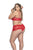 Mapale 206X Panty and Top Lace Set Color Red