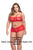 Mapale 206X Panty and Top Lace Set Color Red