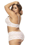 Mapale 206X Panty and Top Lace Set Color White