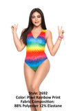 Mapale 2692 Bodysuit Color Pixel Rainbow Print