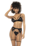 Mapale 2751 Rika Three Piece Set Color Wet Look Black