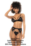 Mapale 2751 Rika Three Piece Set Color Wet Look Black