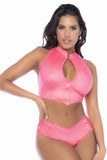 Mapale 2787 Two Piece Set Color Wet Look Pink