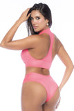 Mapale 2787 Two Piece Set Color Wet Look Pink