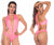 Mapale 2788 Bodysuit Color Wet Look Pink
