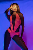 Mapale 2788 Bodysuit Color Wet Look Pink