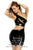 Mapale 4595 Dana Asymmetrical Dress Color Gloss Black