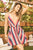 Mapale 4669 Dress Vibrant Stripes Color Printed