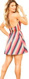 Mapale 4669 Dress Vibrant Stripes Color Printed