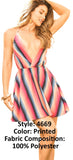 Mapale 4669 Dress Vibrant Stripes Color Printed