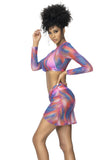 Mapale 47010 Two Piece Set Color Sunset Print