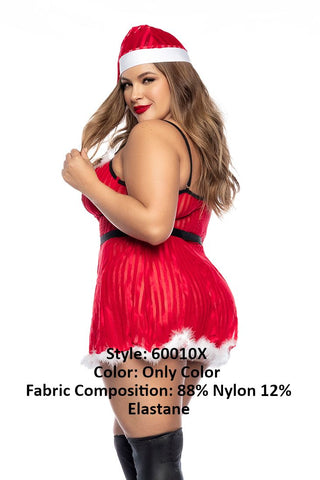 Mapale 60010X Costume Mrs Claus Color Only Color