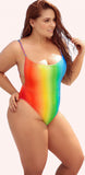 Mapale 6622X One Piece Swimsuit Color Rainbow Prints