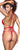 Mapale 6659 Ribbed Monokini Color Shimmery Red