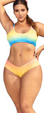 Mapale 6685X Ribbed Two Piece Swimsuit Color Printed