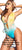 Mapale 6687 Ribbed One Piece Swimsuit Color Printed